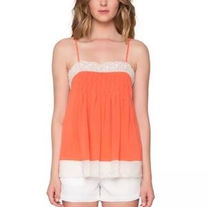 Willow & Clay Paradise Camisole Tank Lace Trim New